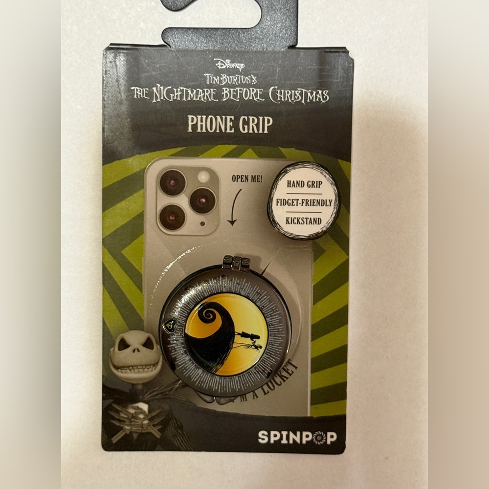 Disney The Nightmare Before Christmas Phone Grip - Black and Yellow